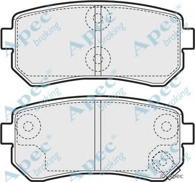 APEC BRAKING pad1563 -  Комплект тормозных колодок, дисковый тормоз